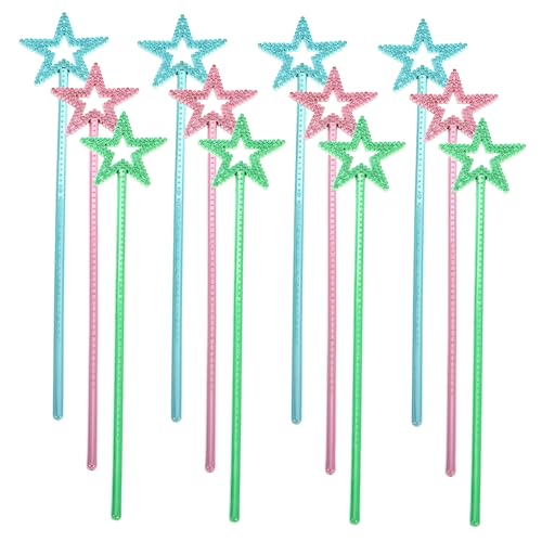 HEMOTON Fairy Collection Party-Dekorationen Aus Kunststoff Handgehalten Für Kinder Sternstäbe 12 Stück von HEMOTON