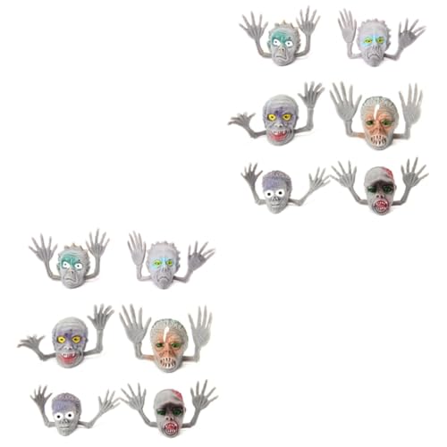 HEMOTON 12 Stck. Für Fingerlinge Fingerpuppenfamilie Fingerpuppen Aus Kunststoff Finger Requisiten Artikulierte Finger Neuheit Fingerpuppe Geschichte Fingerpuppen Handprop Grau von HEMOTON