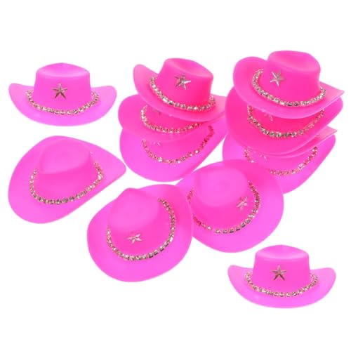 HEMOTON 12 Stck. Minihüte für Puppen Mini-Zylinder rosa Cowboyhut rosafarbene Cowgirlhüte Rosa Hut Cowgirl-Hut doll Accessories nähgarn pink kleine Plastikhüte dekorative kleine Hüte HEMOTON 12 Stck. Minihüte für Puppen Mini-Zylinder rosa Cowboyhut rosafarbene Cowgirlhüte Rosa Hut Cowgirl-Hut doll Accessories nähgarn pink kleine Plastikhüte dekorative kleine Hüte von HEMOTON