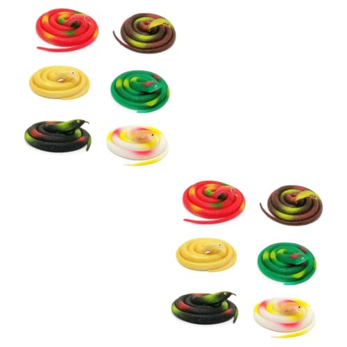 HEMOTON 12 Stck. Simulationsentlüftungsspielzeug Schlangenspielzeug aus Gummi Schlangenmodell aus Gummi von HEMOTON