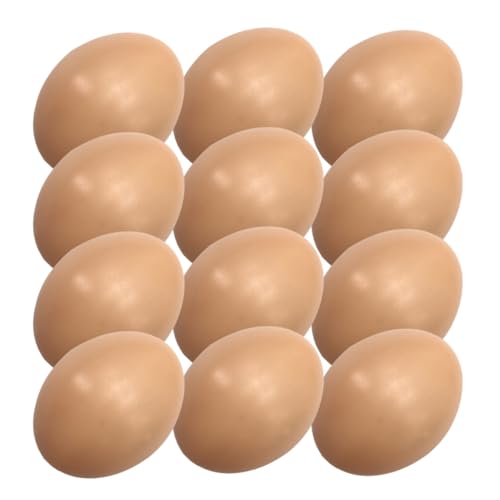 HEMOTON 12 Stücke Kunst Eier für Selbstgemacht Ostern Leere Kunststoff Eier zum Bemalen Basteleier für Kreative Bastelprojekte für Schreibtisch und Fotografie Requisiten von HEMOTON