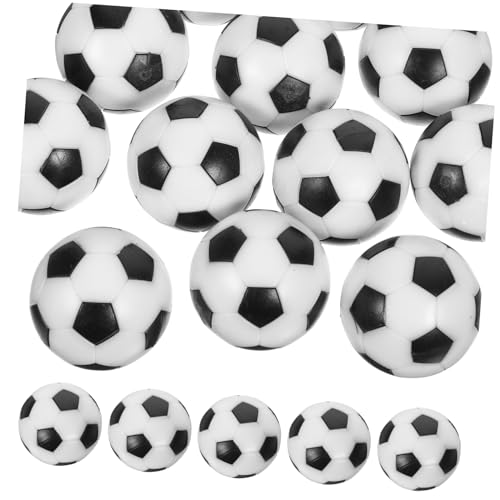 HEMOTON 12 Stück Mini-Ersatzfußbälle Schwarz Ersatzfußballbälle Spiel Tischplatte Mini-Kickerbälle Größe tischfussballtisch tischfußballtisch Table Soccer Foosball Table Fußball Ball Black von HEMOTON