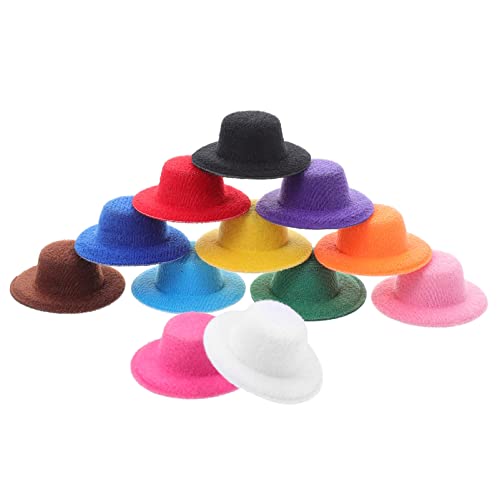 HEMOTON 12 Stück Mini Hüte Spielzeugkappen Hüte Ornamente Zum Basteln Kleine Hausdekorationen Mini Haushut Dekore DIY Bastelhut Ornamente Mini Hut Ornamente Mini Gentleman Hut von HEMOTON