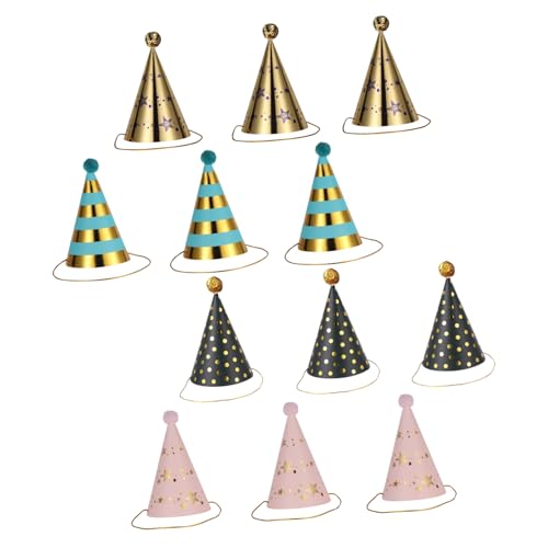 HEMOTON 12 Stück Papierhut Kinderpartyhüte Geburtstagsmützen Für Partykegelhut Eistüte Partyhut Sackleinen Kronen Zapfen Weihnachtsfeier Hut Dekoration Papierkappe Neuheit Kappe HEMOTON 12 Stück Papierhut Kinderpartyhüte Geburtstagsmützen Für Partykegelhut Eistüte Partyhut Sackleinen Kronen Zapfen Weihnachtsfeier Hut Dekoration Papierkappe Neuheit Kappe von HEMOTON