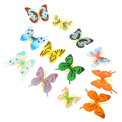 HEMOTON 12 Stücke Schmetterling Spielzeug Simulation Schmetterlinge Modell Schmetterlinge Kinder Pädagogisches Decor von HEMOTON
