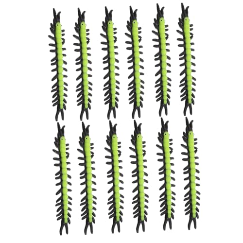 HEMOTON 12 Stück Teiliges Centipede Prank Gadgets aus Flexiblem TPR-Material Realistische Dehnbare und Weiche Hundertfüßer Spielzeuge für Halloween Partydeko Stressabbau und Scherzartikel von HEMOTON