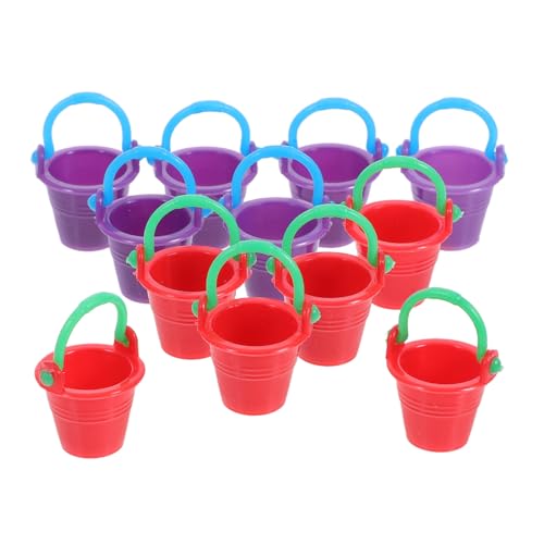HEMOTON 12 Stück Teiliges Miniatur Eimer Robustem Abs Realistische Kleine Strand und Gartenbehälter für Puppenhaus Dekoration Langlebig und Detailgetreu als Miniaturspielzeug für Jungen von HEMOTON