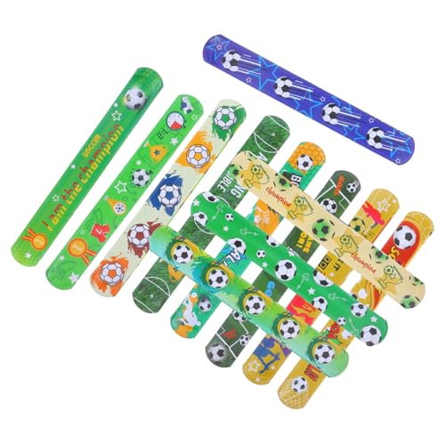 HEMOTON 12 Stück Teiliges PVC Slap Armband Set mit Fußball Langlebige und Wiederverwendbare Partyarmbänder für Leichte und Sichere Fußball Party Zubehör für Sportevents und Festlichkeiten HEMOTON 12 Stück Teiliges PVC Slap Armband Set mit Fußball Langlebige und Wiederverwendbare Partyarmbänder für Leichte und Sichere Fußball Party Zubehör für Sportevents und Festlichkeiten von HEMOTON