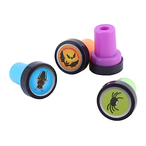 HEMOTON 12 Teiliges Set Halloween Cartoon Spielzeugstempel Tinte Partygeschenk Kleinkinder Zahlenstempel Süße Jungen Stempel Für Stempel Für Tierstempel Kunststoff von HEMOTON