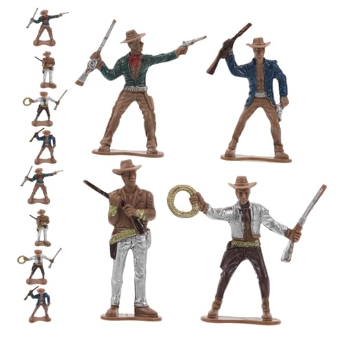 HEMOTON 12-teiliges Mini-Cowboy-Ornament: Western-Cowboy-Figuren Aus Kunststoff, Amerikanische Spielzeugfiguren, Spielset Für Die Früherziehung Von Kindern von HEMOTON