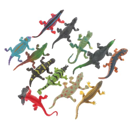HEMOTON 12St Chamäleon-Modell für kinderspielzeug Toy Set Eidechsen künstliches Modell Kindertiere künstliches Eidechsenspielzeug Simulation Reptilienmodell PVC von HEMOTON