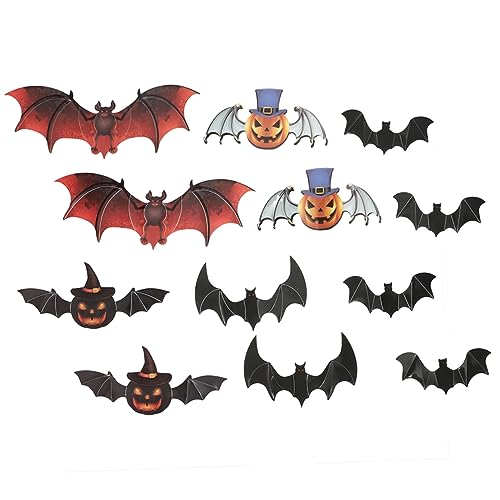 HEMOTON 12St volles Gesicht Aufkleber Schild Halloween-Decke Bausätze Halloween Costume Halloween Kleidung Dekoration Party wandbilder Halloween-Party-Ornamente Halloween-Party- PVC von HEMOTON