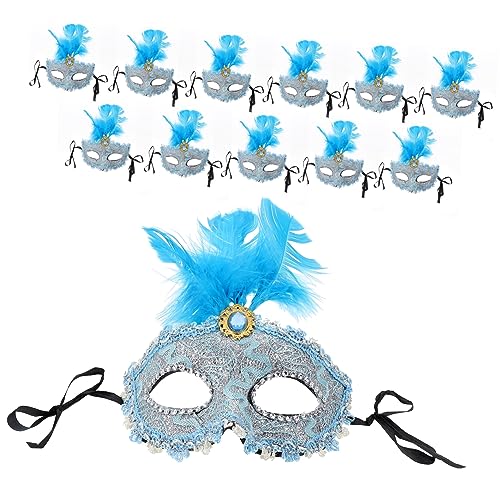 HEMOTON 12st Kostüm Party Maske Dekor Halbgesichts-phantommasken Karnevalskostümmasken Venezianische Maskerade Maske Halloween-maskerade Halbmasken Prinzessin Plastik Liebhaber Lieferungen von HEMOTON