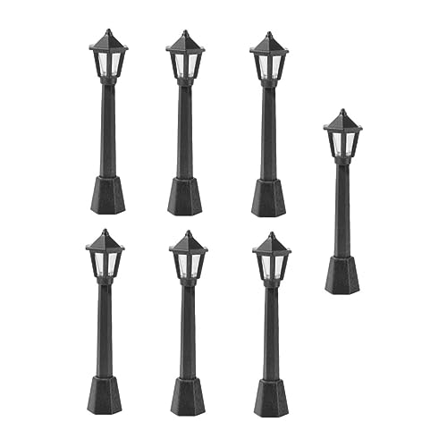 HEMOTON 14 Stück Teiliges Miniatur Straßenlaternenmodell Realistische Mikro Landschaft Deko Schwarze Simulation Lampen für DIY Garten Puppenhaus Mooslandschaft und Kleine von HEMOTON