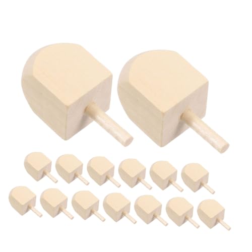 HEMOTON 15 Stück Holzkreisel Blanko Holzdreidel Unvollendete Holzdreidel Holzdreidel Unvollendete Blankodreidel Unvollendete Holzdreidel Unbemalte Holzdreidel von HEMOTON