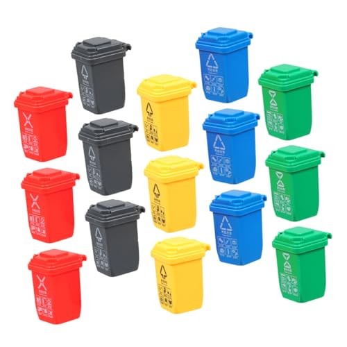HEMOTON 15 Stück Müllsortierbehälter Für Puppenhaus Schreibtisch Mülleimer Mini Mülleimer Bleistifthalter Mini Modell Mülleimer DIY Mini Küchenspielzeug Sortier Mülleimer Mini von HEMOTON