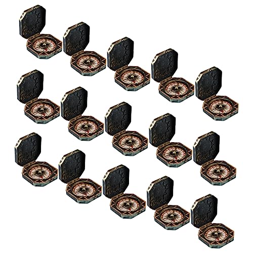 HEMOTON 15 Stück Teiliges Piraten Kompass Stabile Kunststoff Kompass Requisite für Kindergeburtstag Halloween Cosplay und Party Langlebig Farbenfroh Sicher und Einfach zu Tragen von HEMOTON