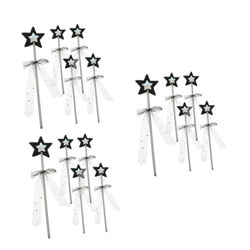 HEMOTON 15 Stück Teiliges Stern Zauberstäbe für Leichte Glitzernde Feenstäbe aus Strapazierfähigem für Halloween Cosplay und Partyspaß von HEMOTON