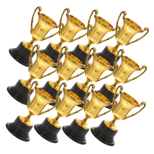 HEMOTON 15 Stück kleines Trophäenspielzeug Fa für Wettbewerbs-Goldtrophäe Preise Trophäe Bausatz party dekoration Kleiner Trophäe Plastik -Trophäen Konkurrenzangebot Golden von HEMOTON