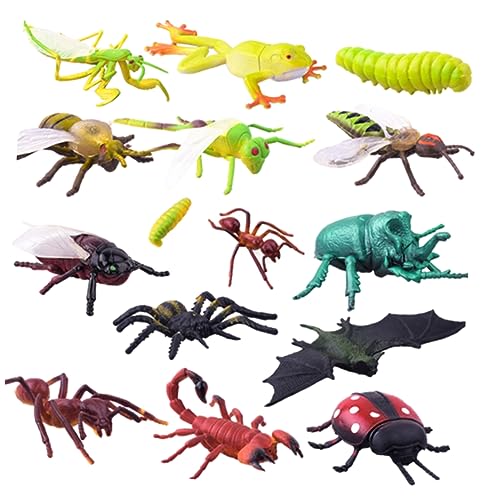 HEMOTON 15 Stück simulierte Tiere Halloween-Requisiten -Modell Simulations- künstlich lebensechte gefälschtes Tiermodell von HEMOTON