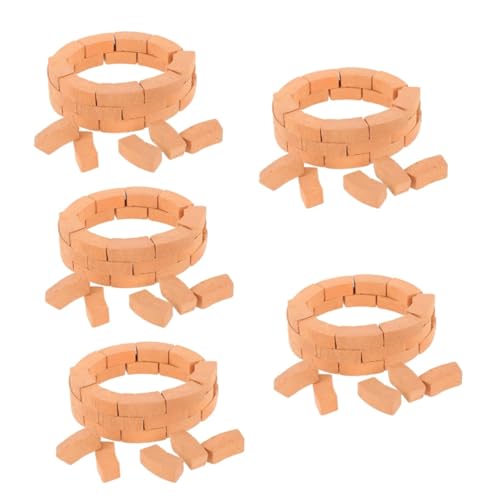 HEMOTON 150 STK simulierter Ziegel Mini-Bausteine ​​zum Basteln roter Mischziegel Spielzeug Modelle Mikro-Landschaftsdekoration miniatursteine ​​selber Machen mischen gefälschter Ziegel von HEMOTON