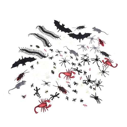 HEMOTON 150 Stück Teiliges Halloween mit Realistischen Bunten Kunststoff Insekten und Spinnen Lebensechte Halloween Deko für Party Streiche und Lernspielzeug Detailreiche Simulation von HEMOTON