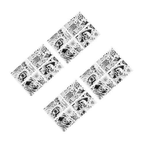 HEMOTON 16 Blatt Halloween Fensterdeko Teiliges Set Gruselige Selbstklebende Schädel Wandaufkleber Kreative Partydekoration für Fenster und Türen Ablösbar ohne Rückstände für Halloween von HEMOTON