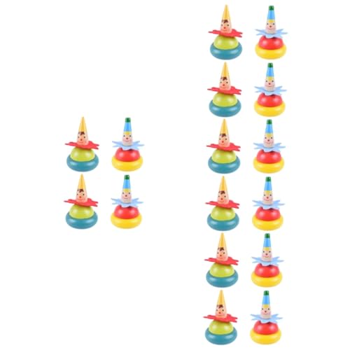 HEMOTON 16 STK Kreisel kinderspielzeug interaktives Spielzeug kleines Oberteil Kidcraft-Spielset Spielset aus Holz Gyroskop Kinderaccessoire Kinderzubehör Clown Jacke Produkte für Kinder von HEMOTON