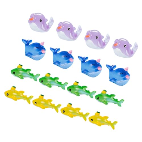 HEMOTON 16 Stück Meerestierstatue Ozeantierspielzeug Meerestierspielzeug Mini Ozeantier Mikrolandschaftsornament Mini Dekorationen Für Aquarien Figuren Heimdekoration Aquarium von HEMOTON