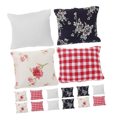 HEMOTON 16 Stück Miniatur Sofakissen Gemustert Weiß Blau Rot Leichte Miniatur Kissen für Puppenhaus Zubehör für DIY Basteln und Puppenmöbel HEMOTON 16 Stück Miniatur Sofakissen Gemustert Weiß Blau Rot Leichte Miniatur Kissen für Puppenhaus Zubehör für DIY Basteln und Puppenmöbel von HEMOTON