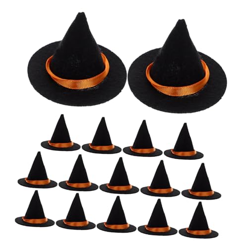 HEMOTON 16 Stück Teiliges Mini Hexenhut aus Schwarzem Filz Kleine Flaschenverschlüsse Dekorative Halloween Zaubererhüte für Flaschenstaubschutz DIY Bastelbedarf Party Deko HEMOTON 16 Stück Teiliges Mini Hexenhut aus Schwarzem Filz Kleine Flaschenverschlüsse Dekorative Halloween Zaubererhüte für Flaschenstaubschutz DIY Bastelbedarf Party Deko von HEMOTON
