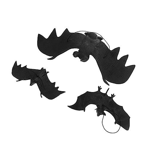 HEMOTON 18 Stück Halloween Fledermaus Halloween Banner Halloween Krawatte Bernsteinfarbene Rollerflasche Schaumstoff Dekobälle Kavitation Fliegende Dekoration Leere Rollerflaschen von HEMOTON