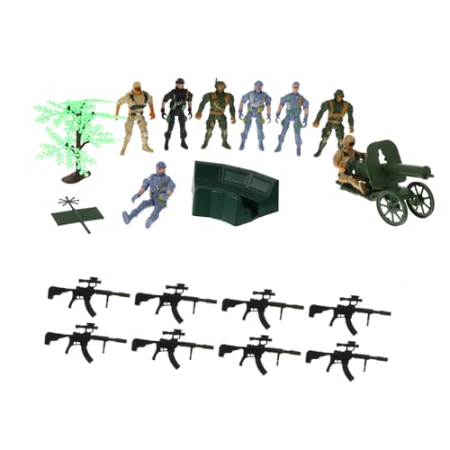 HEMOTON 19 Stück Teiliges Soldatenspielzeug aus Hochwertigem Kunststoff Realistische Militärfiguren mit Beweglichen Detailreiche Simulation Kindgerechtes Armeemodell für Kreatives von HEMOTON