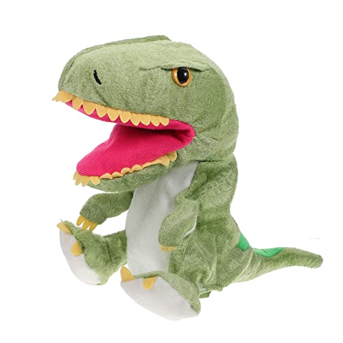 HEMOTON 1Pc Dinosaurier Handpuppe Roboter Junge Auto Drachen Dinosaurier Stamm Bad Welt Dinosaurier Plüsch Mini Pp Baumwolle Grün von HEMOTON