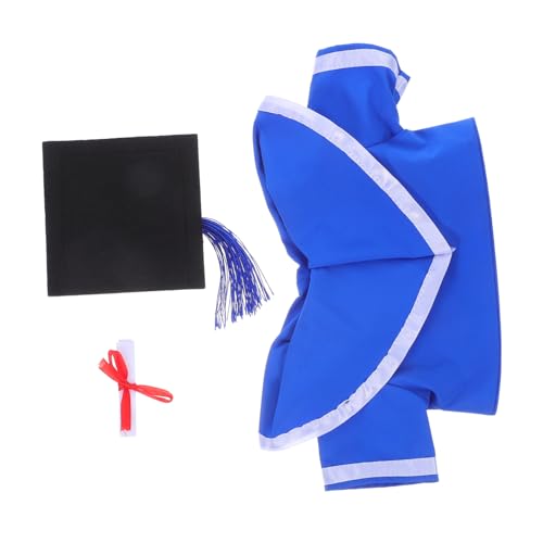 HEMOTON 1Satz Abschlusskostüm für Plüschtiere mit Kappe und Robe Outfit für Abschlussfeier Requisiten für Fotos und Einfache Pflege Einzigartiges Design von HEMOTON
