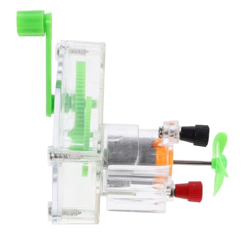 HEMOTON 1Satz Handkurbelgenerator DIY Manuelles Generatormodell zur Energieumwandlung für Experimente Fördert Lernen und Kreativität kein Strom von HEMOTON
