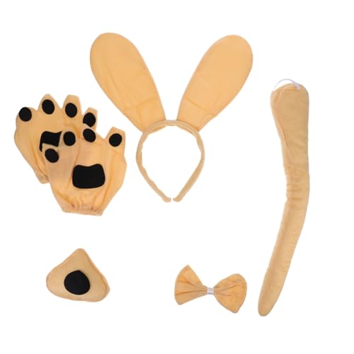 HEMOTON 1Satz Kostüm Set Teiliges Kostüm Mit Tierohren Handschuhen Für Halloween Cosplay Und Partys Aus Weichem Material Bequem Und Realistisch von HEMOTON