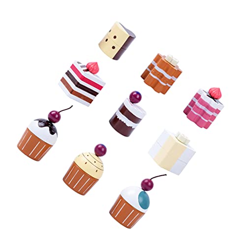 HEMOTON 1Satz Künstliche Kuchen Dessert Modelle aus Holz Teiliges für Rollenspiele Fotografie Requisiten und Heimdekoration Realistische Nachbildungen für Kreative Spielideen von HEMOTON