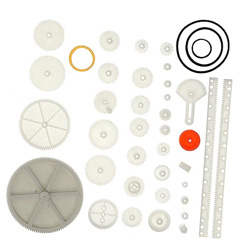 HEMOTON 1Satz Teiliges DIY Kunststoffgetriebe Zahnräder Riemenscheiben und Rack Zubehör für Wissenschaftliche Experimente und Modellbau für Roboter und Kreative Projekte von HEMOTON