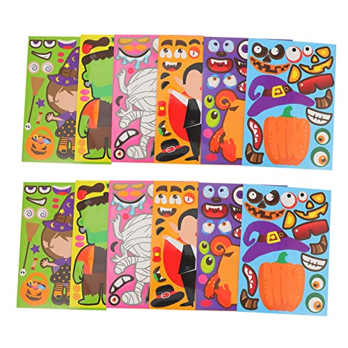 HEMOTON 1Set Aufkleber Puzzles Puzzles Halloween Decals Für Papier 12 Blätter von HEMOTON