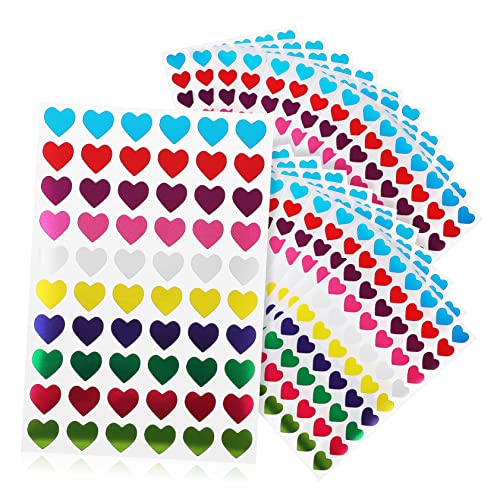 HEMOTON Aufkleber in Herzform 50 Blatt Liebesaufkleber Für Jungen Und Mädchen Belohnung Dekorative Scrapbooking-Dekorationen von HEMOTON