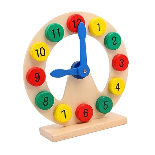 HEMOTON 1Stk Digitale Uhr aus Holz Kinderuhr Uhr Spielzeug lernuhr Kinder kinderlernuhr Spielzeuge Spielzeug für Kleinkinder Spielzeug Uhr für Kinder buntes Uhrenspielzeug Anzahl Puzzle von HEMOTON