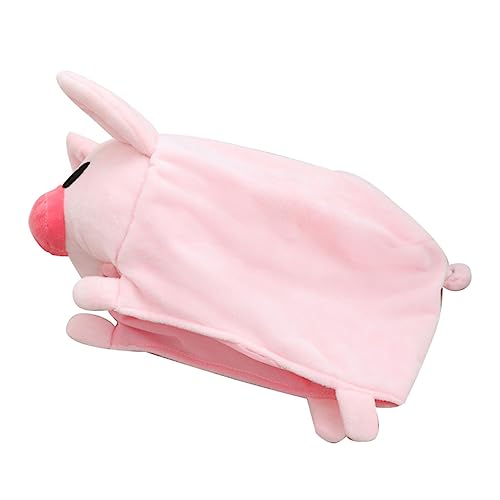 HEMOTON 1Stk Schweinekopfbedeckung Schweinehut plüschhut Cosplay-Kostüme Kostüme für Erwachsene Tiara kleidung Spielzeug in Schweineform Performance-Hut Rechteck Requisiten das Foto Rosa von HEMOTON