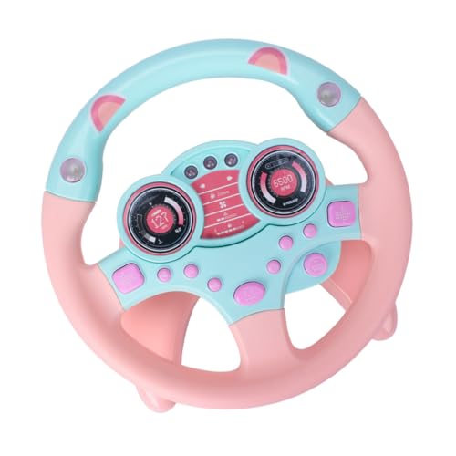 HEMOTON 1Stk Simulationslenkrad gefälschte Lenkräder großes Rad Spielzeuglenkrad für Steering Wheel Toy spielzeuge lenkradbezug -Lenkrad- Bildungsspielzeug Abs Rosa von HEMOTON