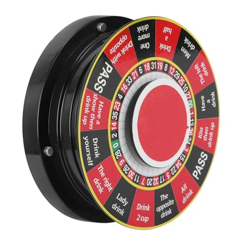 HEMOTON 1Stück Trinkspiel Ktv Roulette für Erwachsene und Rot Langlebig zu Bedienen Bar und Partyunterhaltung für Spaß und Geselligkeit von HEMOTON
