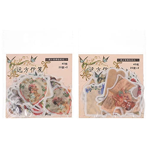 HEMOTON Große Auswahl An Ästhetischen Stickern Fürs Scrapbooking 2 Schachteln Mit Vintage-Scrapbook-aufklebern Für Einfaches Dekorieren von HEMOTON