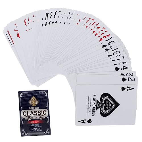 HEMOTON 2 Kisten Kartenspielen unterhaltsame Karten Neuheit tragbare Karten König spielt Tally Spielkarten Spielkarneval Kartendeck Schreibtisch Schachbrett Vermieter Poker Plastik von HEMOTON