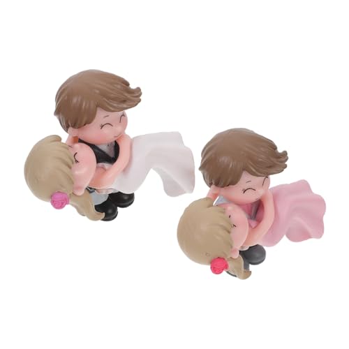 HEMOTON 2 Paare Figuren Tortendeko DIY Pärchen Kuchenornament Hochwertige Sichere Geburtstagskuchen Dekoration Romantische Couple Statues für Party Atmosphäre HEMOTON 2 Paare Figuren Tortendeko DIY Pärchen Kuchenornament Hochwertige Sichere Geburtstagskuchen Dekoration Romantische Couple Statues für Party Atmosphäre von HEMOTON