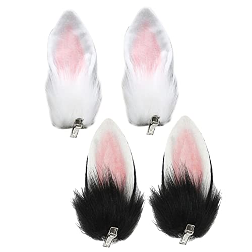HEMOTON 2 Paare Häschen Haarnadel Kaninchen Hasen Pelzige Anzüge Ohren Kopfbedeckung Alligator-haarspangen Karikatur Maske Stirnbänder Krokodilclips Cosplay Wolf Metall HEMOTON 2 Paare Häschen Haarnadel Kaninchen Hasen Pelzige Anzüge Ohren Kopfbedeckung Alligator-haarspangen Karikatur Maske Stirnbänder Krokodilclips Cosplay Wolf Metall von HEMOTON