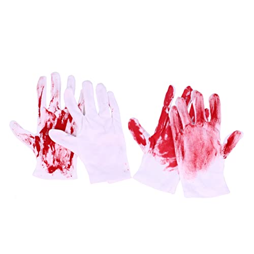 HEMOTON 2 Paare weiße Bluthandschuhe gruselige blutige Requisiten Gruselige Halloween-Handschuhe Halloween Horror Halloween grusel dekoring blutige Handschuhe Prop spukhaus Vinyl rot HEMOTON 2 Paare weiße Bluthandschuhe gruselige blutige Requisiten Gruselige Halloween-Handschuhe Halloween Horror Halloween grusel dekoring blutige Handschuhe Prop spukhaus Vinyl rot von HEMOTON